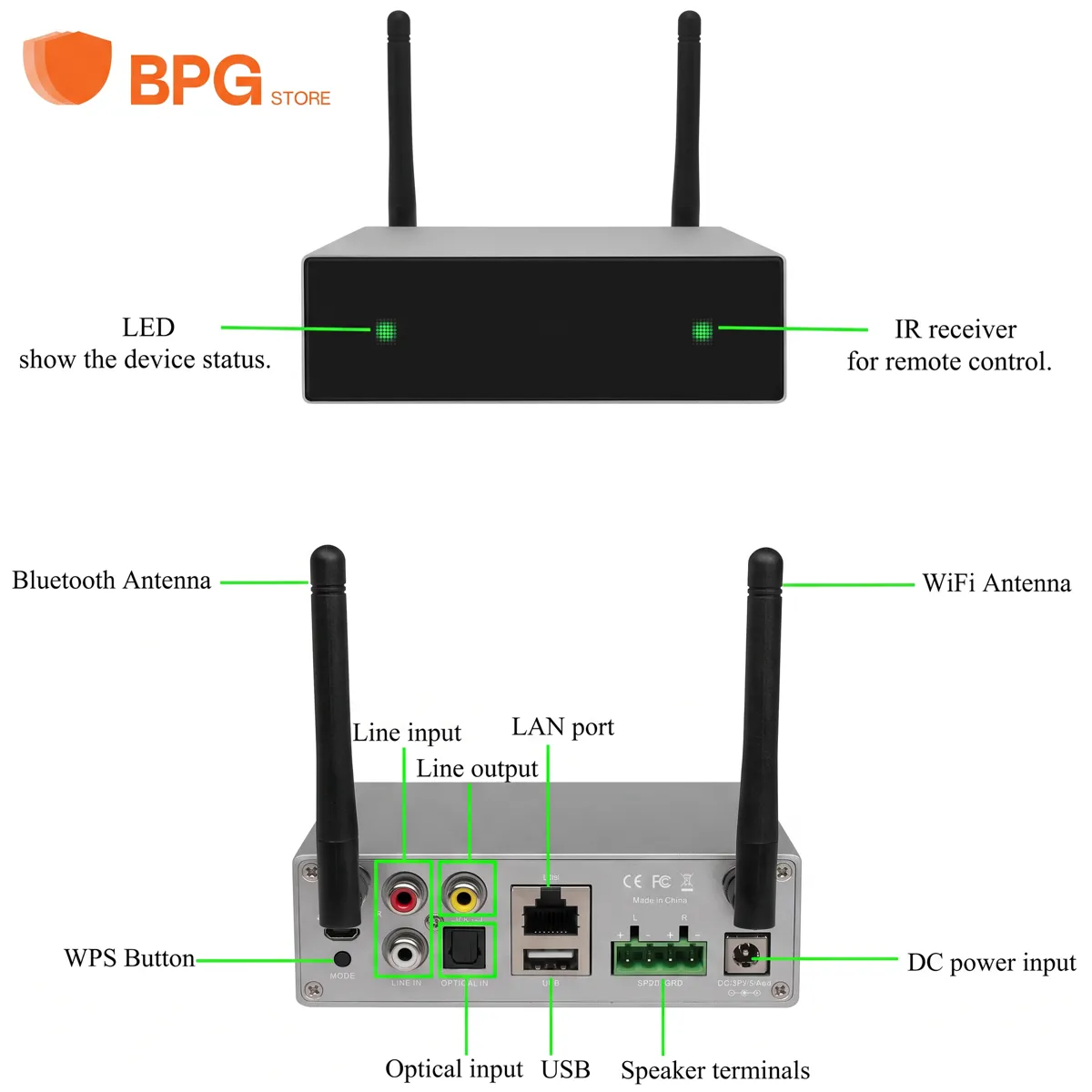 أمبليفاير ذكي لاسلكي Wi-Fi وبلوتوث – DSPPA DW0250 – صورة 5 – DSPPA