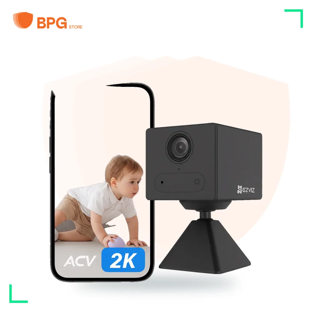 كاميرا واي فاي ذكية ثابتة داخلية – شريحة 4G + بطارية – EZVIZ CS-CB2-R105-1K3F4GA-BK – صورة توضيحية – EZVIZ