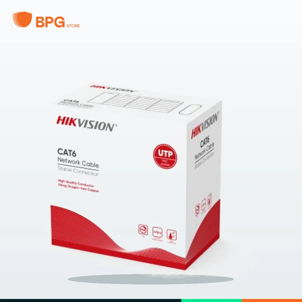 كابل شبكة Cat6 UTP برتقالي – Hikvision DS-1LN6U-SC0