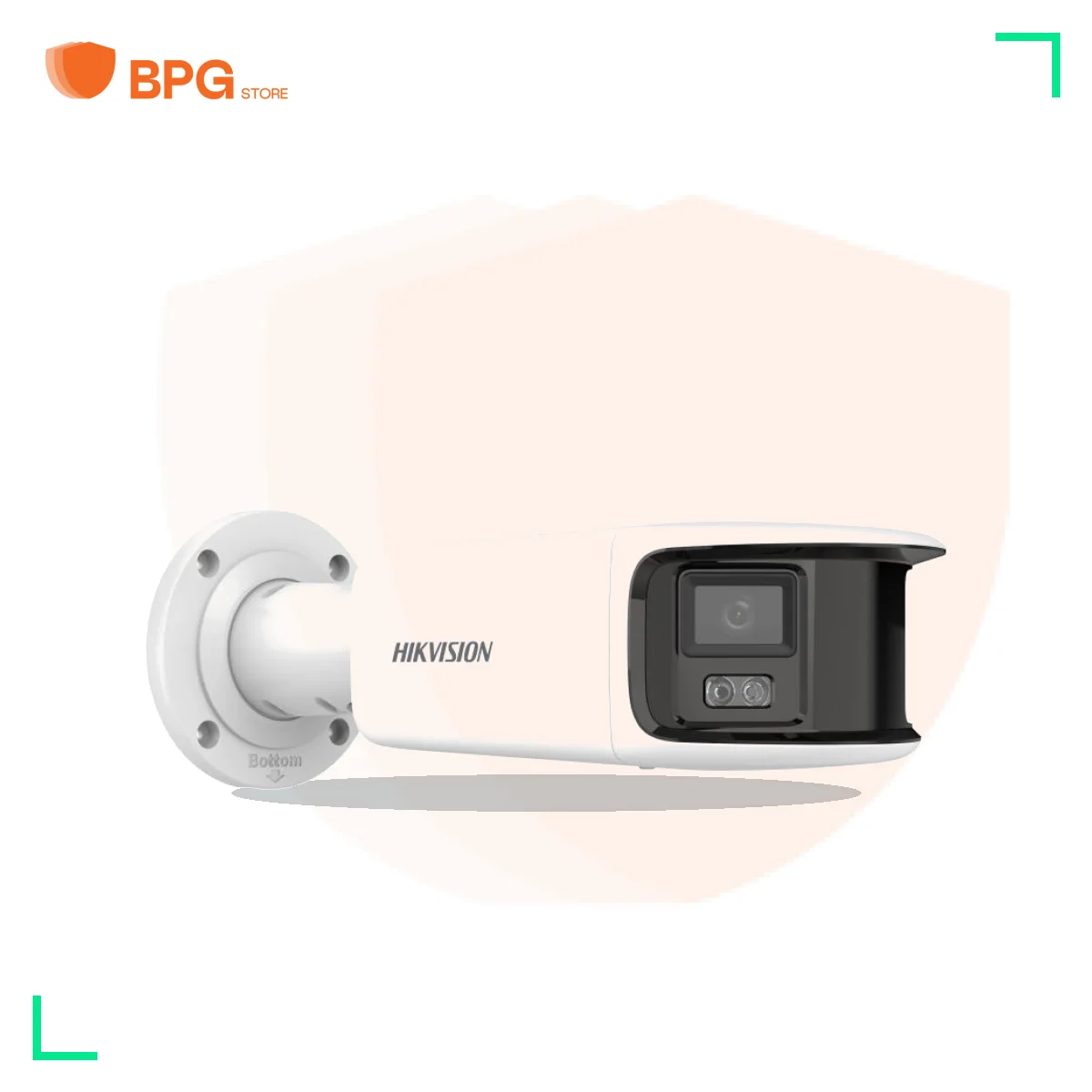 كاميرا مراقبة IP 8 ميجا بانورامية بعدستين 180° خارجية ColorVu – Hikvision DS-2CD2T87G2P-LSU/SL – صورة توضيحية