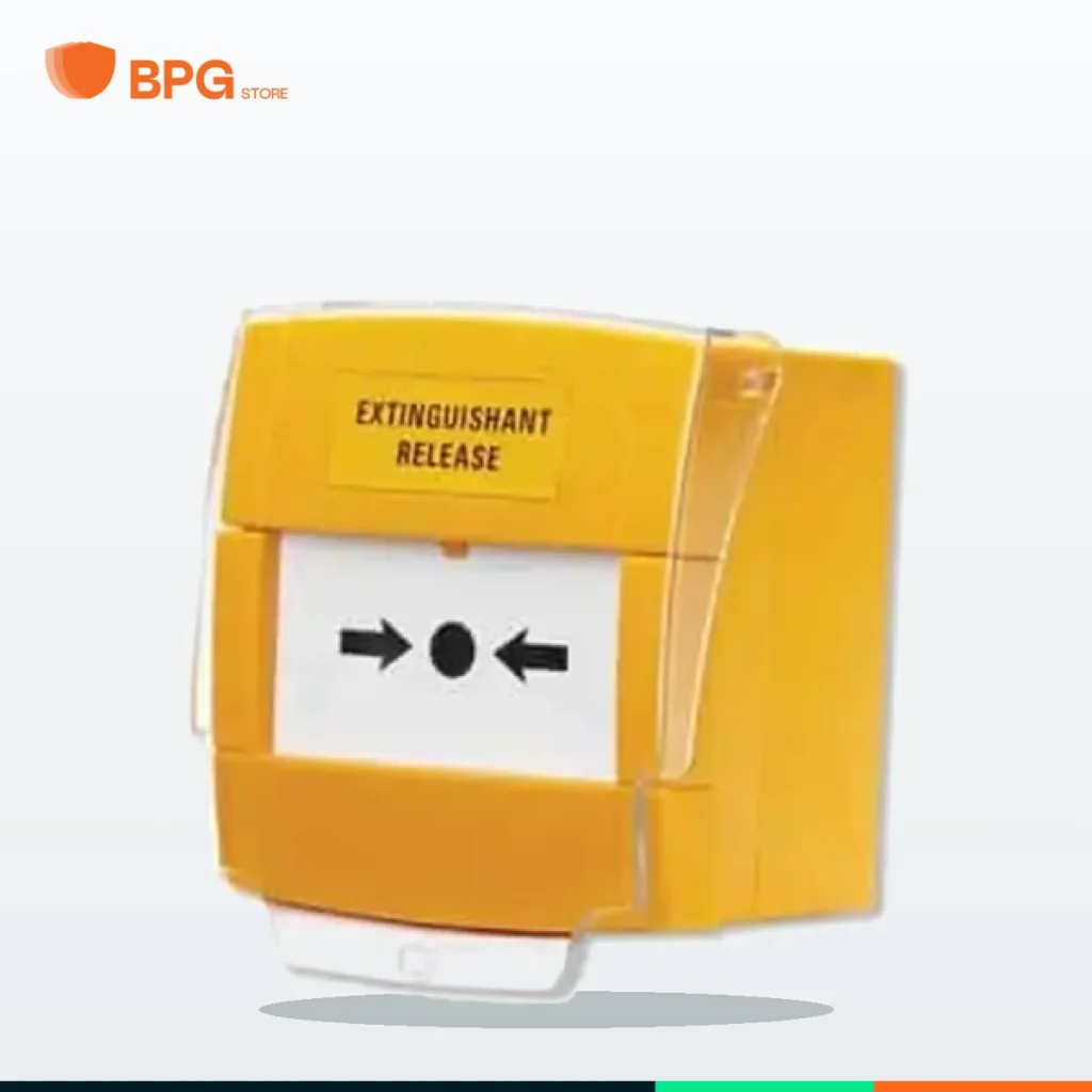 نقطة تفعيل إطفاء يدوية صفراء بغطاء حماية BF372 – Context Plus