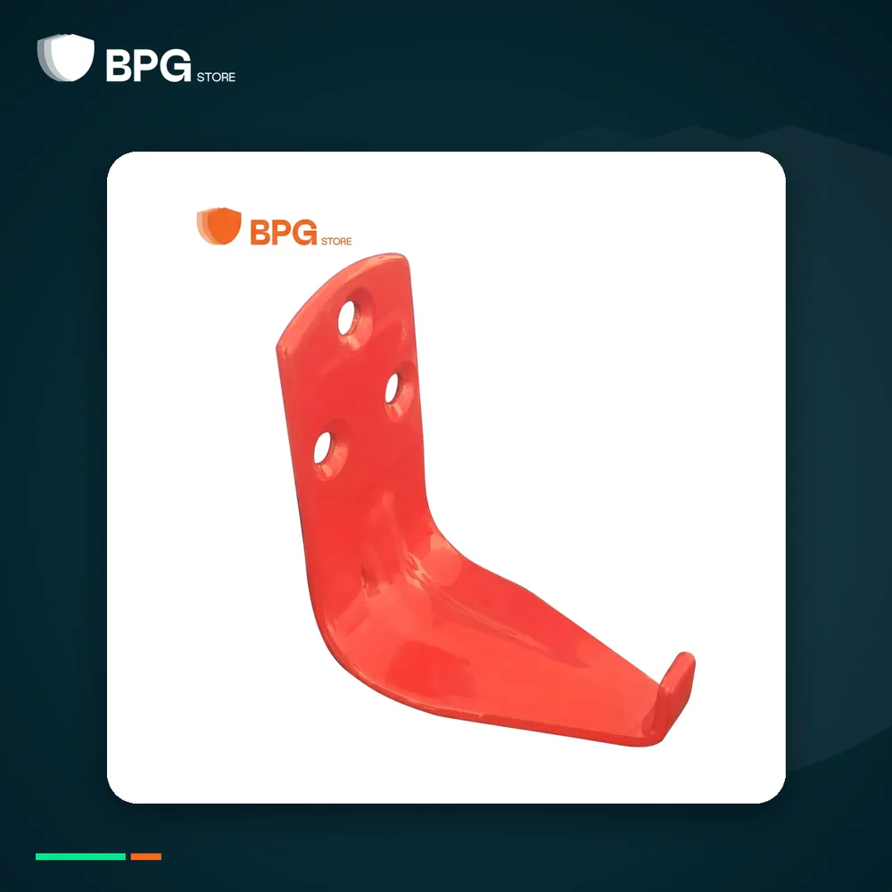حامل جداري معدني لطفاية بودرة – أحمر – بهوية BPG Store