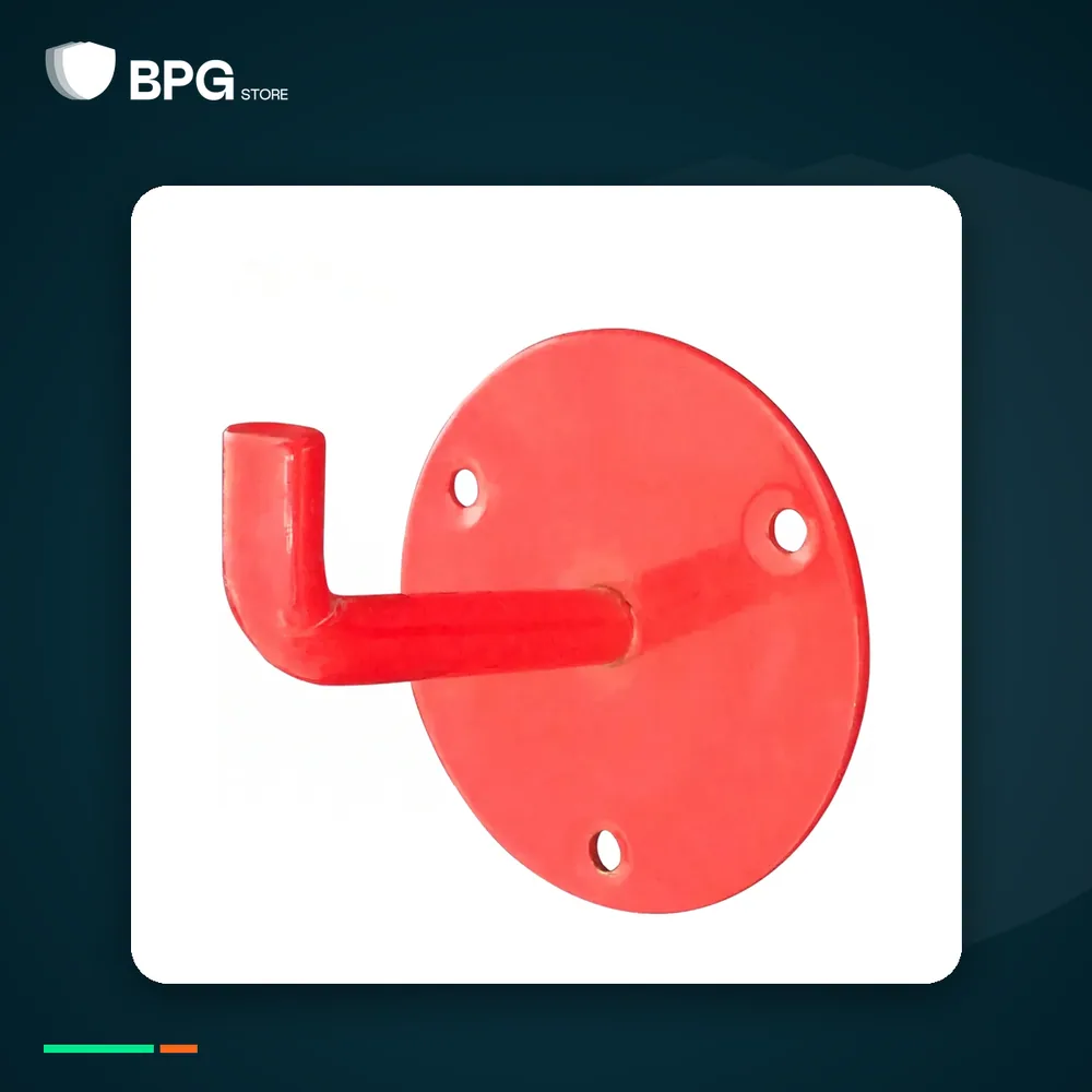 حامل جداري معدني لطفاية CO₂ – أحمر – بهوية BPG Store