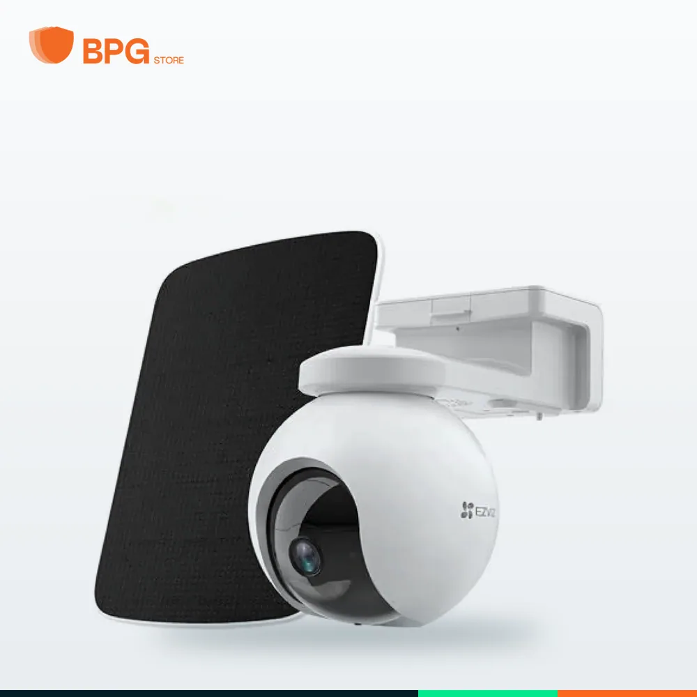 كاميرا واي فاي ذكية ثابتة خارجية 3 ميجا – شريحة 4G + طاقة شمسية + بطارية – EZVIZ CS-EB8/SP-R100