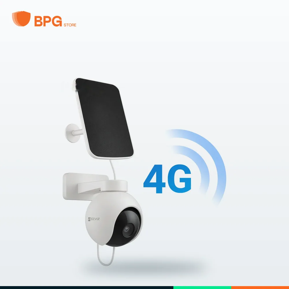كاميرا واي فاي ذكية ثابتة خارجية 8 ميجا – شريحة 4G + طاقة شمسية + بطارية – EZVIZ CS-EB8/SP-R200(4KW4GA)