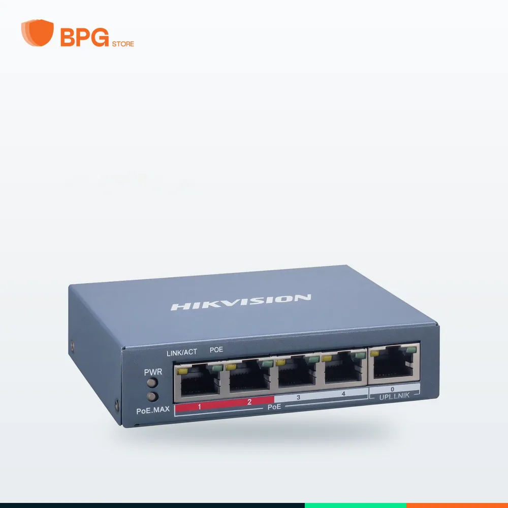 سويتش PoE 4 منفذ 10/100 – Hikvision DS-3E1105P-EI/M
