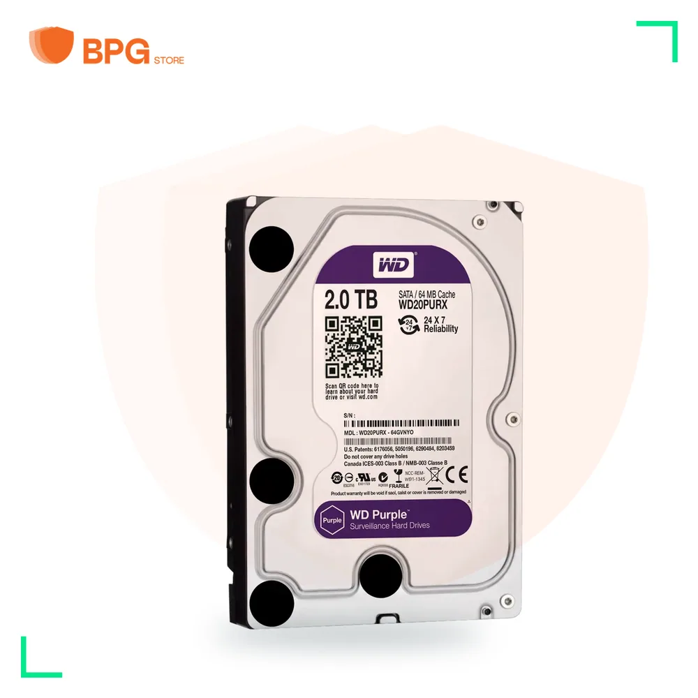 هارد ديسك مراقبة 2 تيرا – Western Digital – صورة عرض