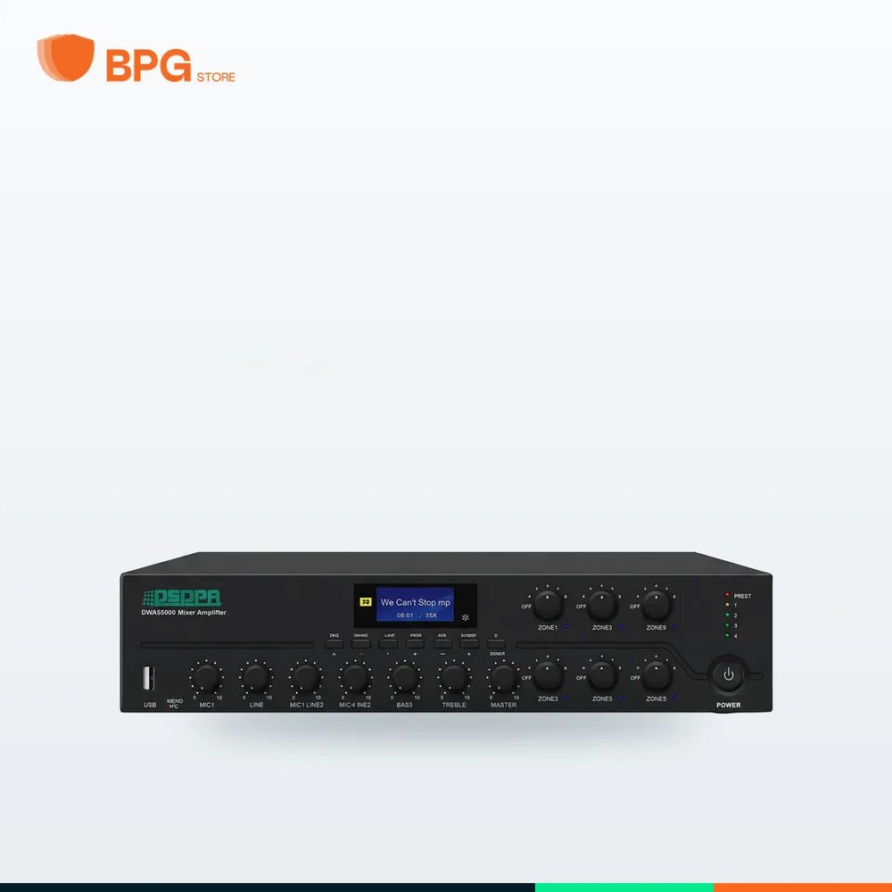 أمبليفاير رقمي مع ميكسر 500 واط – DSPPA DMA6500U