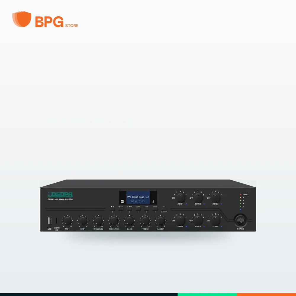 أمبليفاير رقمي مع ميكسر 350 واط – DSPPA DMA6350U