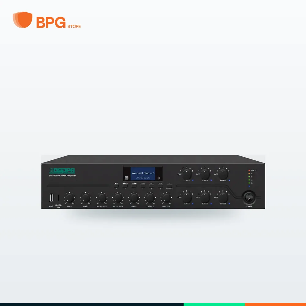 أمبليفاير رقمي مع ميكسر 250 واط – DSPPA DMA6250U