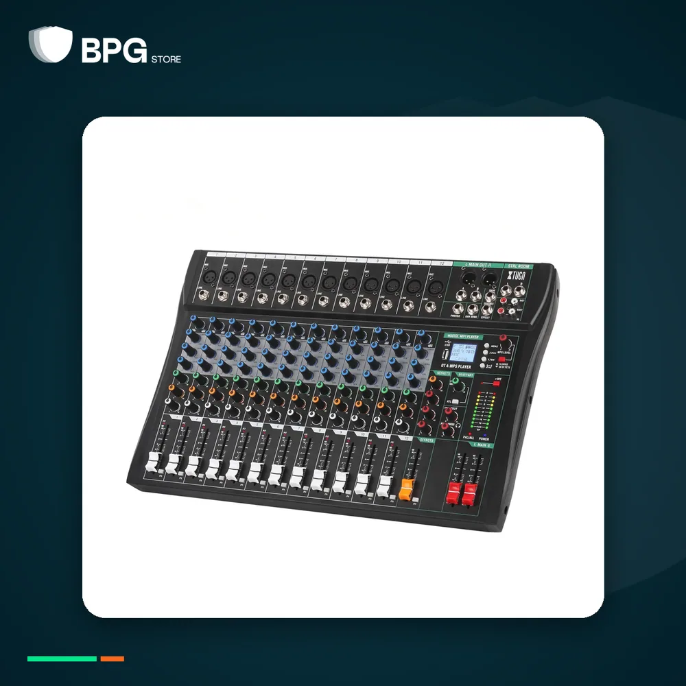 خلاط صوت (ميكسر) رقمي احترافي 12 قناة – DSPPA DMX12 – بهوية BPG Store