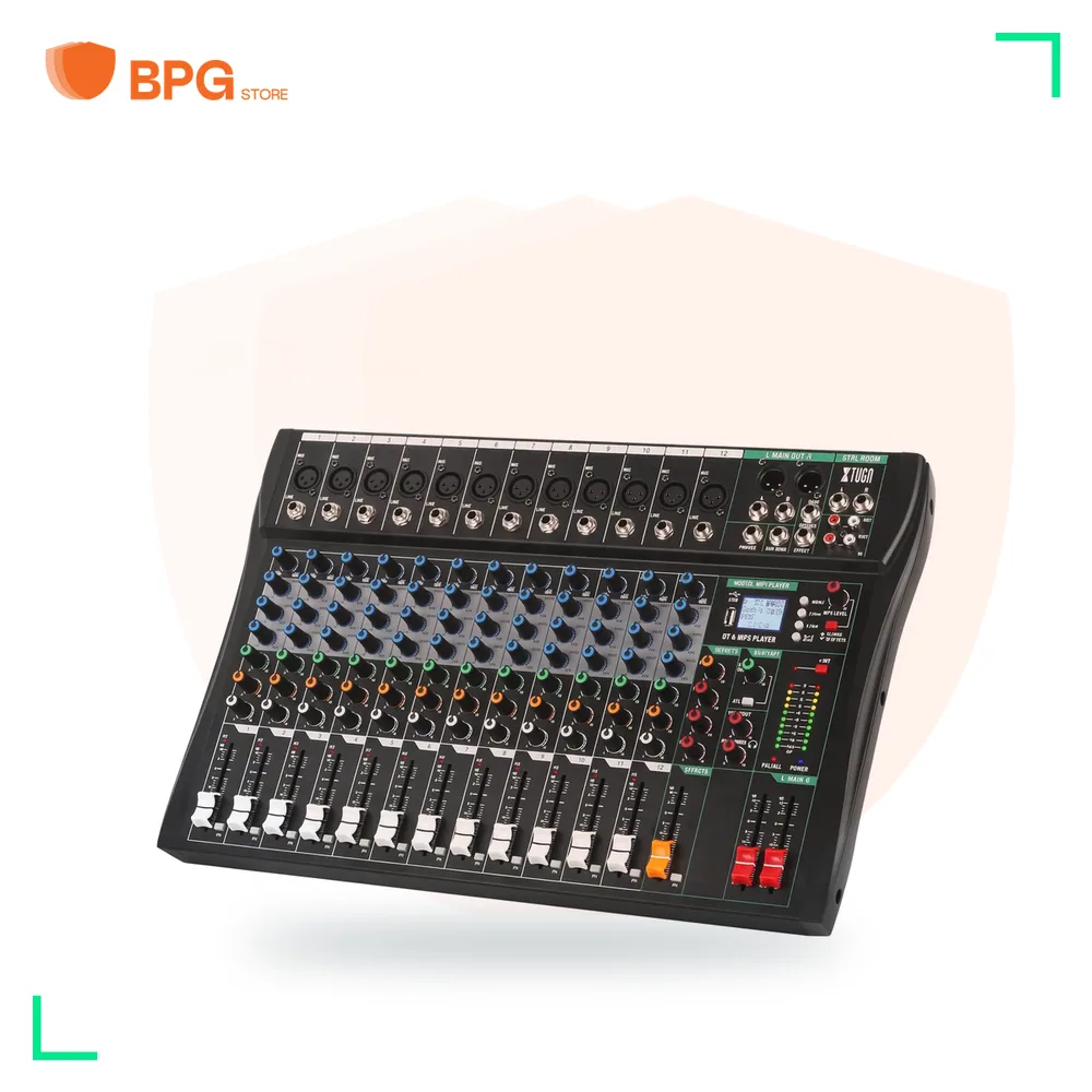 خلاط صوت (ميكسر) رقمي احترافي 12 قناة – DSPPA DMX12 – صورة عرض