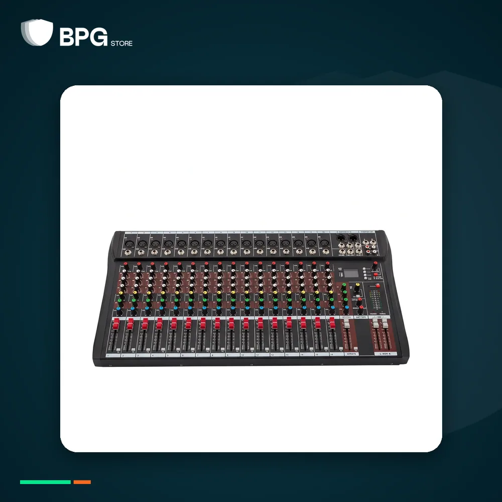 خلاط صوت (ميكسر) رقمي احترافي 16 قناة – DSPPA DMX16 – بهوية BPG Store