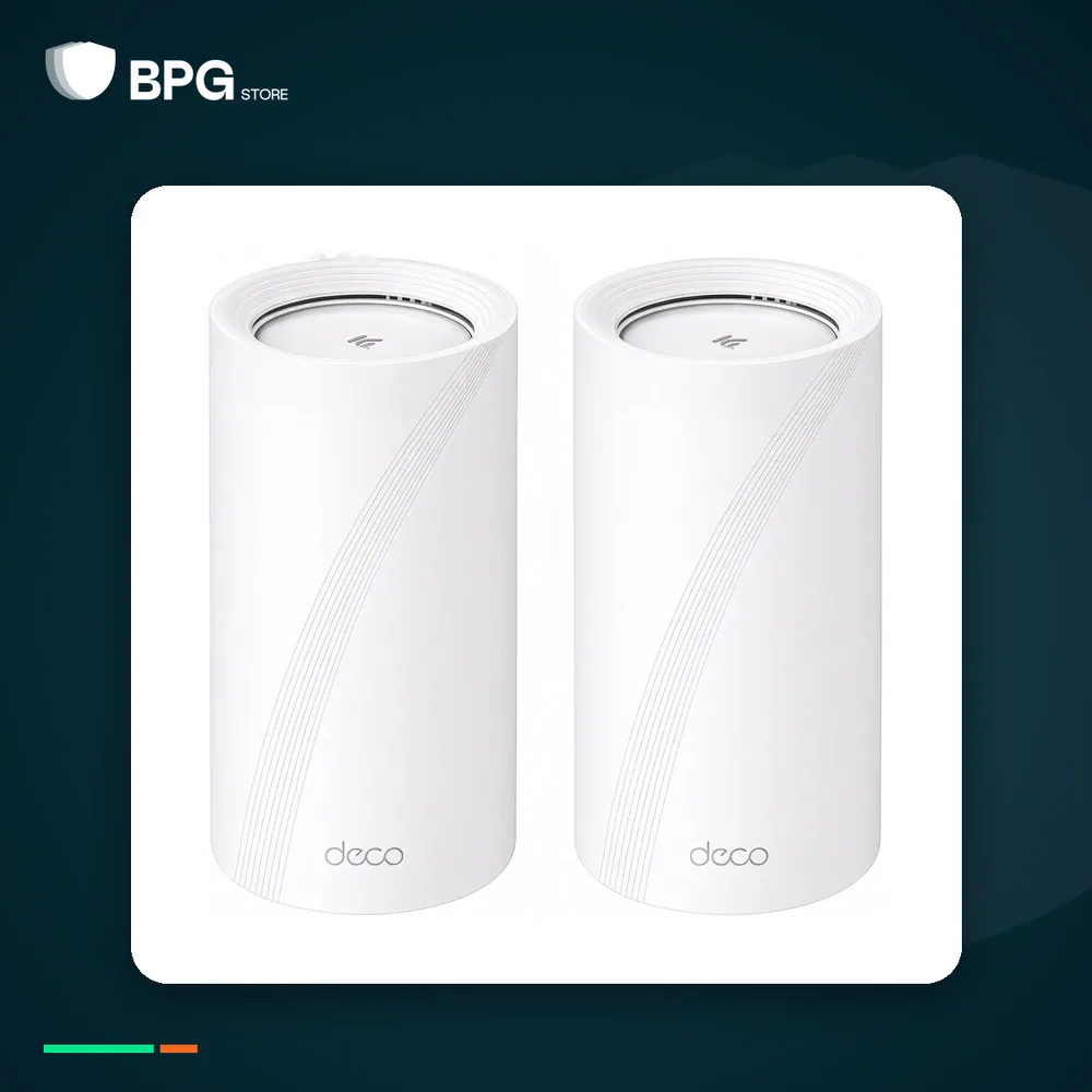 نظام واي فاي Mesh Wi-Fi 7 – TP-Link Deco BE65 (وحدتين) – بهوية BPG Store