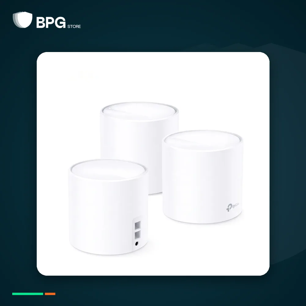 نظام واي فاي Mesh Wi-Fi 6 – TP-Link Deco X60 (3 وحدات) – بهوية BPG Store
