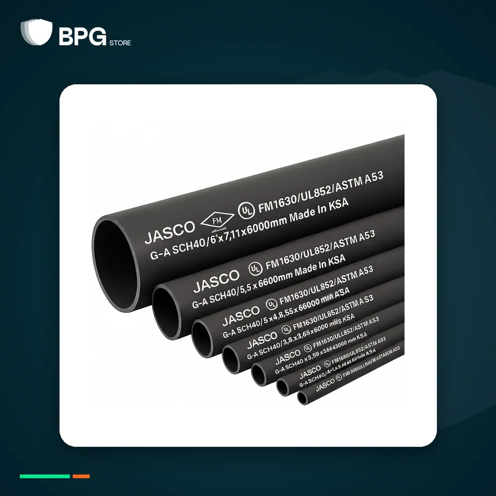 ماسورة حديد أسود SCH40 مقاس 1½ بوصة – الجزيرة للحديد (عُمان) – بهوية BPG Store