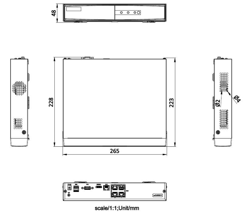 جهاز تسجيل شبكي NVR 4 قنوات مع 4 منافذ PoE – Hikvision DS-7104NI-Q1/4P/M – صورة 3